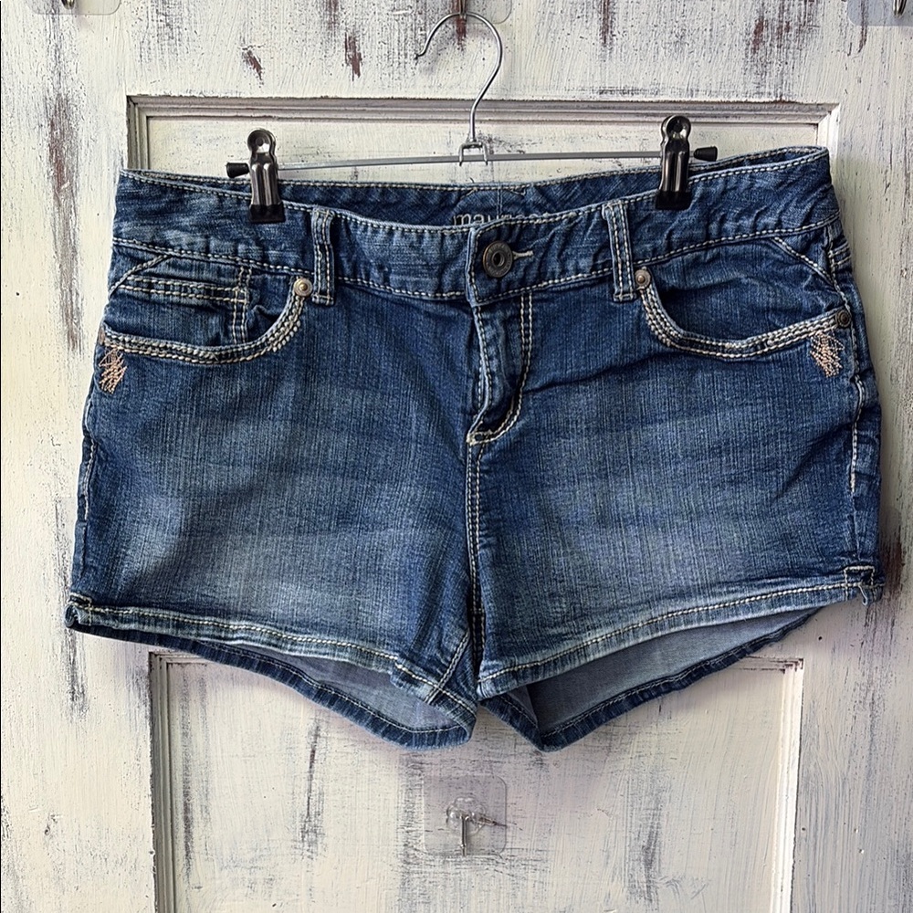 Maurices Blue Jean Shorts Classic Cuffed Style